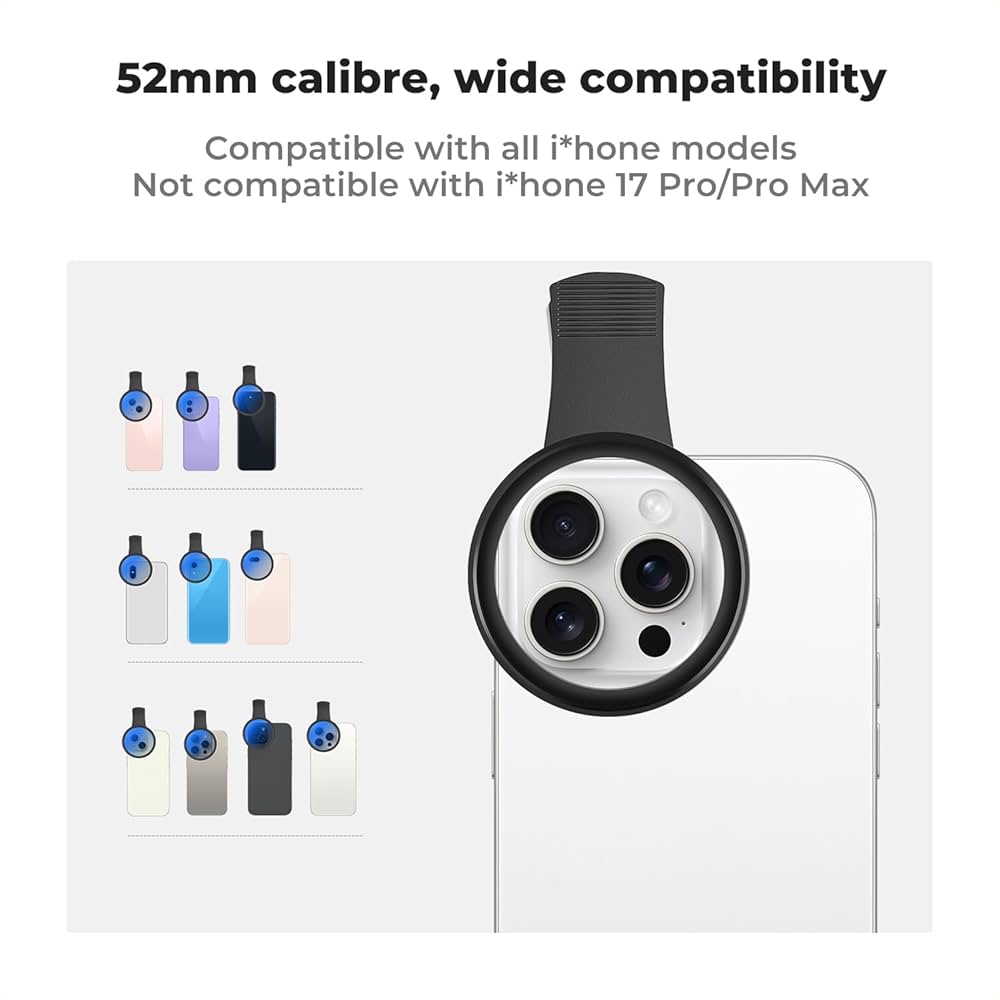 52mm Clip-on CPL Phone Camera Lens Filter Kit - K&F Concepts