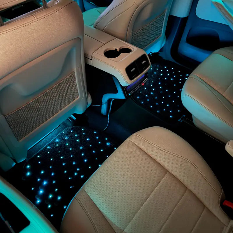 Starlight Waterproof Car Floor Mats 4PC 100+ Colors USB Universal Fit