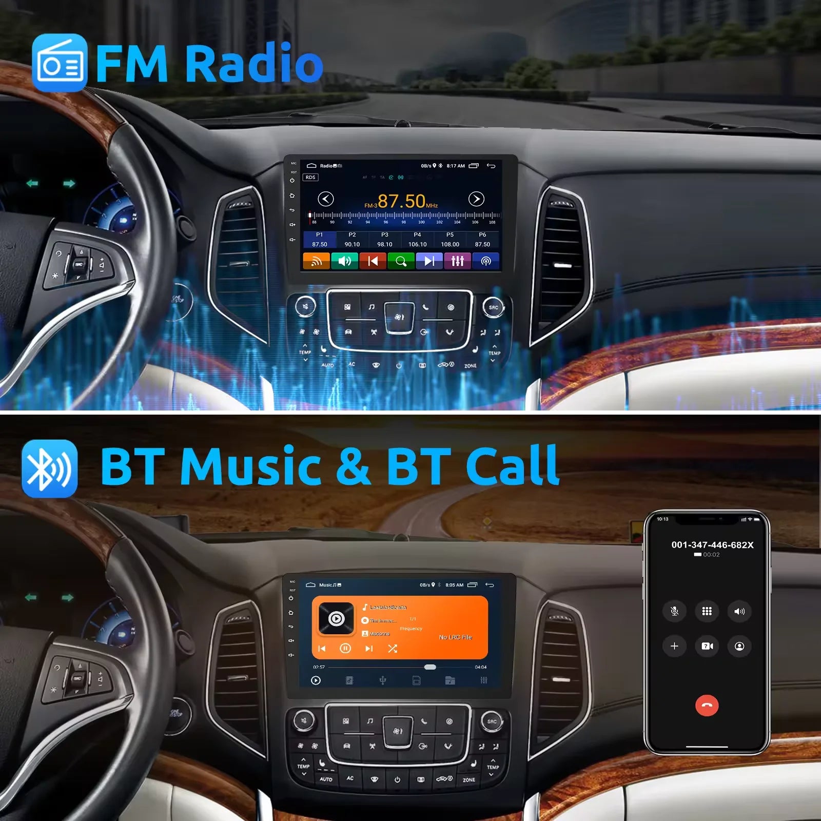 Andromeda Car Player DVR Navigation with 9-10 Inch OLED Touch Screen GPS Amplifier DSP OBD2 Functions Portable Camry Car Radio