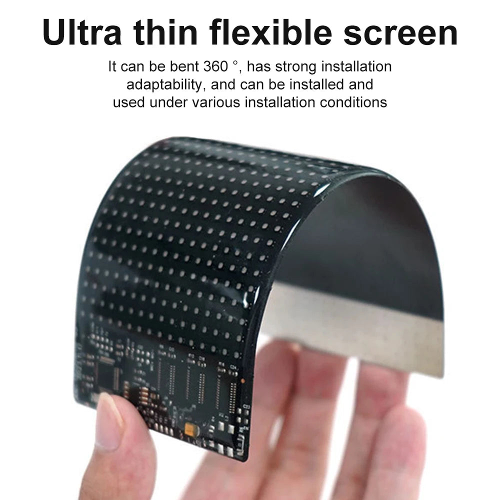 Smart LED Car Display – Flexible Matrix Screen for Rear Window | App-Controlled Text, Emojis & Animations | IP65 Weatherproof