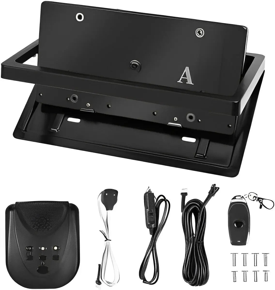 Stealth License Plate Flipper Single Plate Kit USA & Canada - Car Accessories Vehicle Motorized Conceal Plate Frame Remote Control